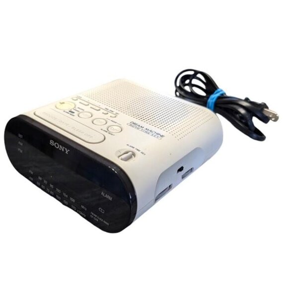 Sony Dream Machine ICF-C218 White Clock Radio Tested And Work Alarm Clock - Picture 3 of 7